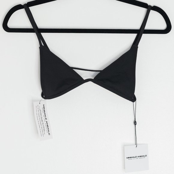 NWT MINIMALE ANIMALE Black Bikini Lucid XS Top & Nolita Thong Small Bottom - Picture 3 of 12